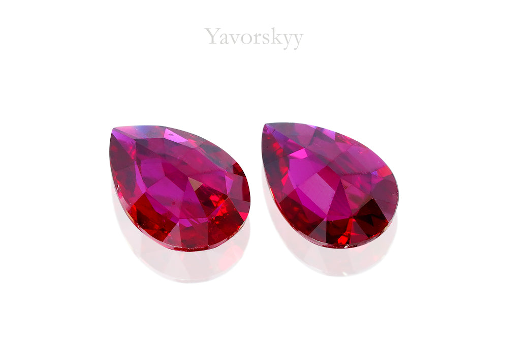 Ruby No Heat 0.67 cts / 2 pcs - Yavorskyy