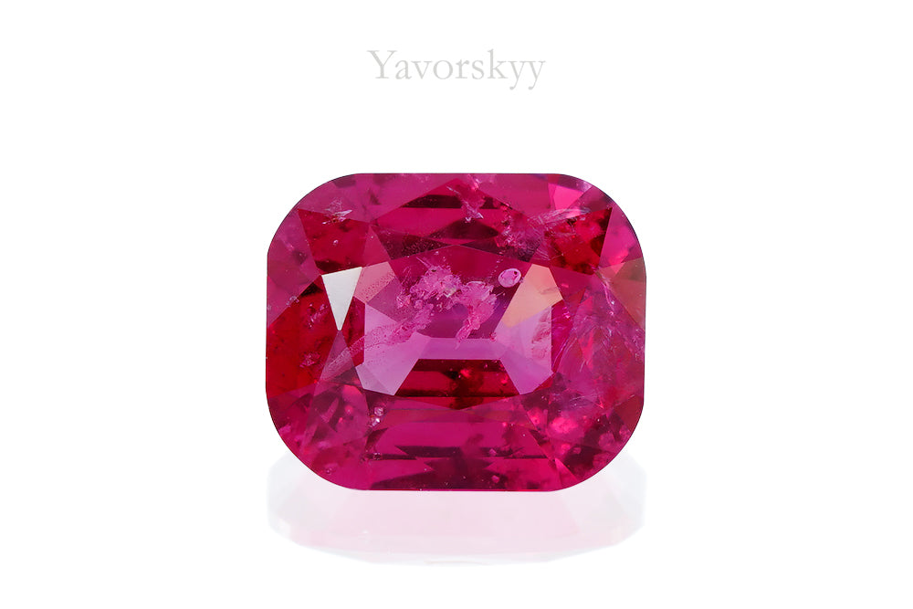 A image of cushion shape red spinel 0.76 carats 