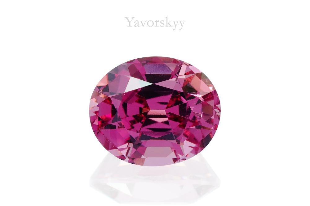 Oval shape pink tourmaline 0.79 ct top view picture