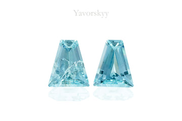 Aquamarine 0.81 ct / 2 pcs