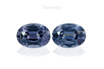 Grey Spinel 0.84 ct / 2 pcs