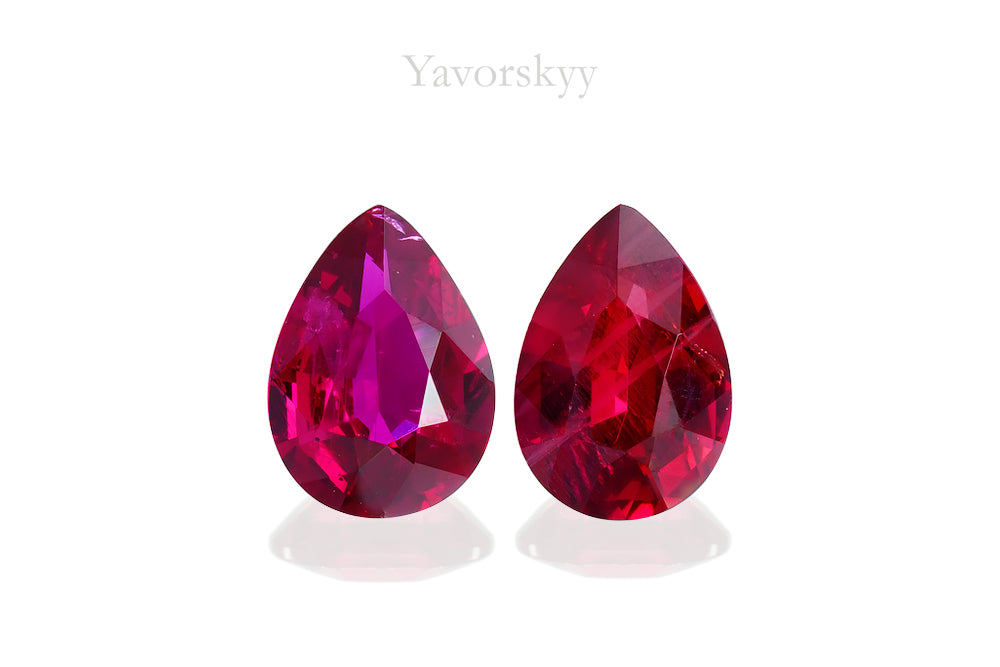 Ruby No Heat 0.85 cts / 2 pcs