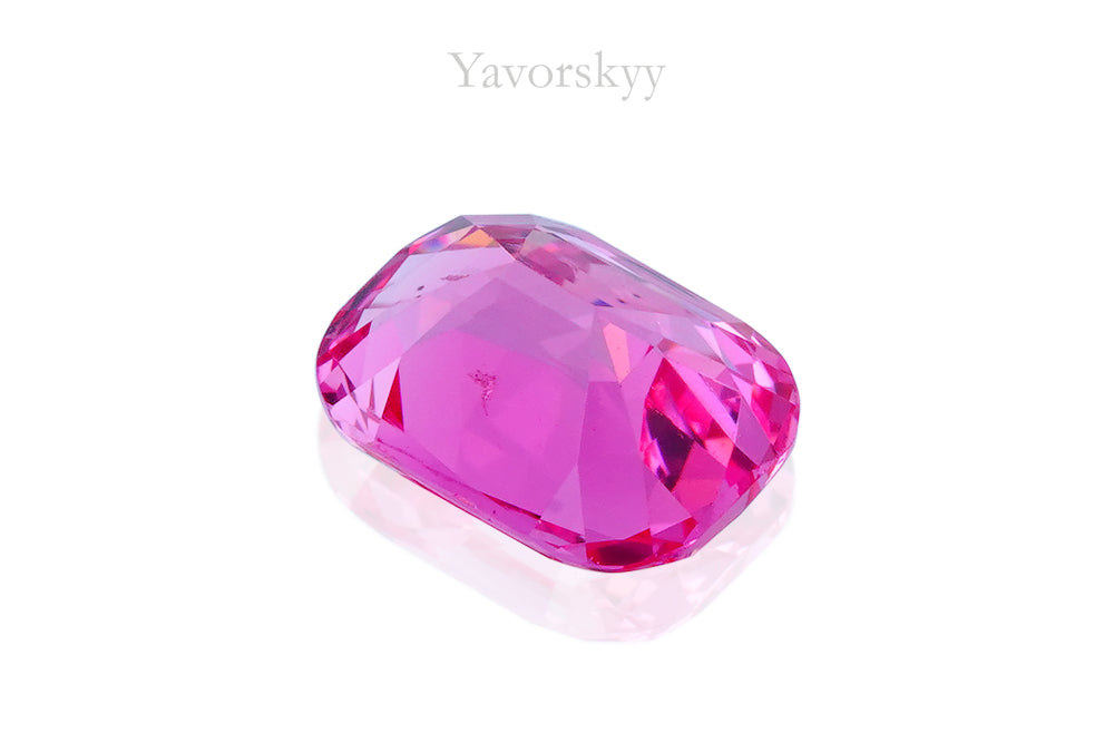 Cushion shape pink spinel 0.91 ct bottom view image