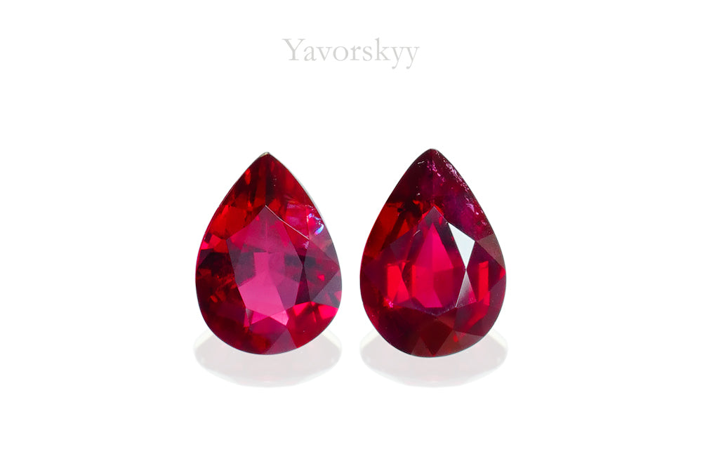 Ruby No Heat 0.93 cts / 2 pcs