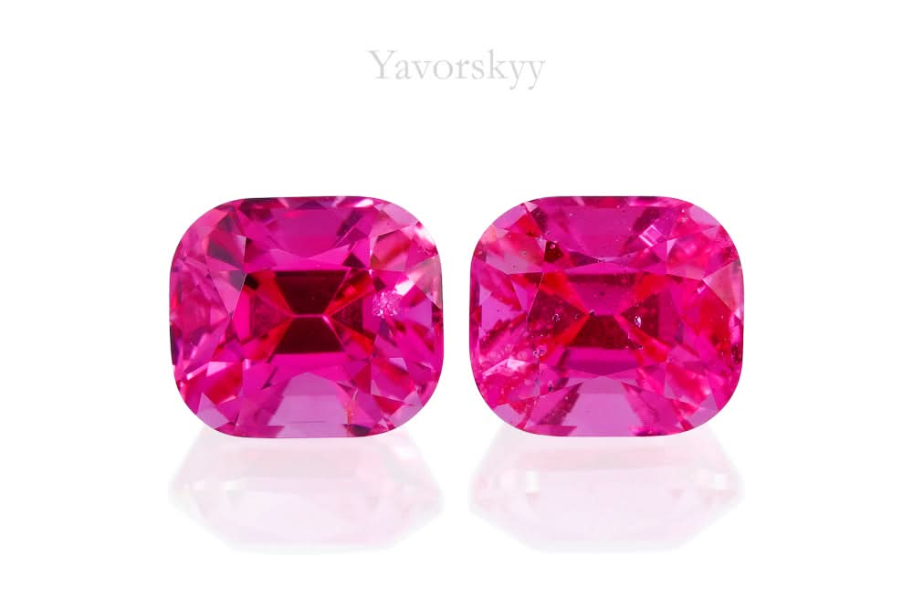 Neon Pink Spinel 1.01 ct / 2 pcs