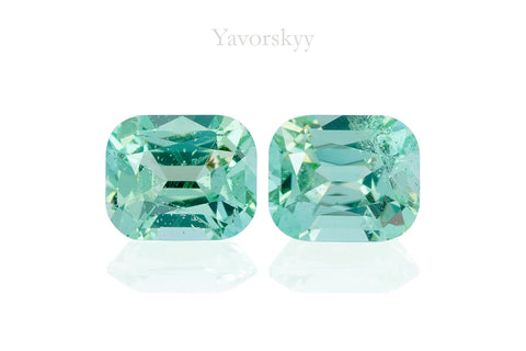 Pair of kornerupine cushion 1.57 carats front view picture