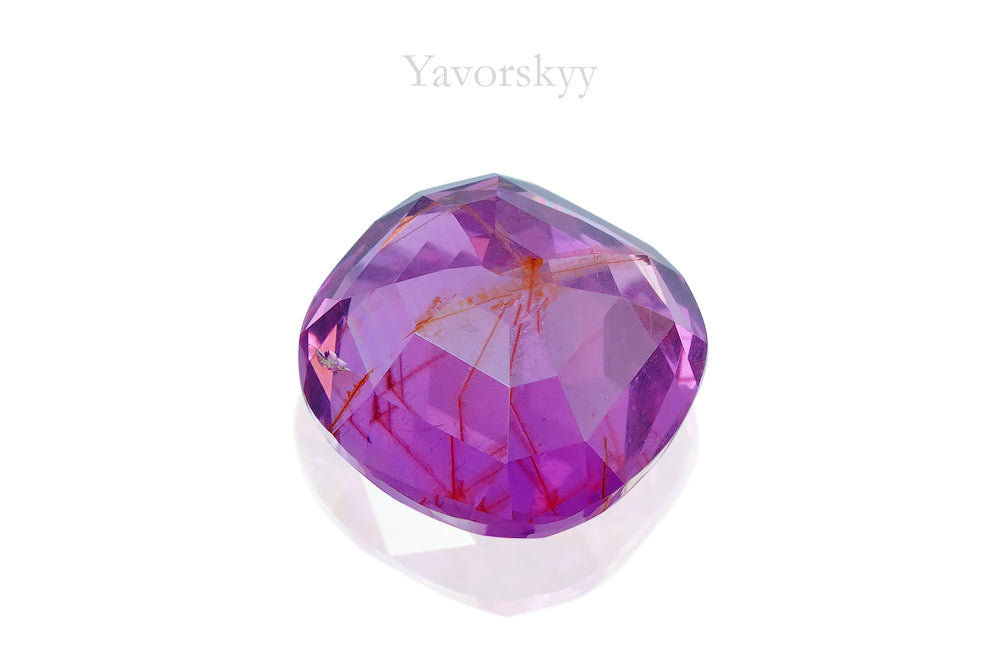 Cushion shape pink sapphire 2.01 carats bottom view picture