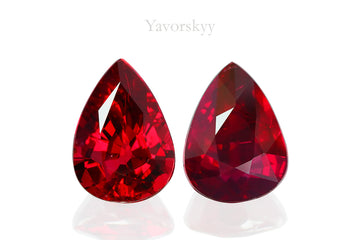 Pigeon's Blood Ruby NH 2.04 cts / 2 pcs