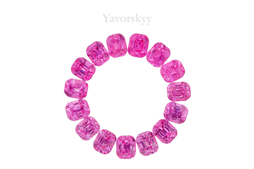Vivid Pink Spinel 2.11 cts / 15 pcs