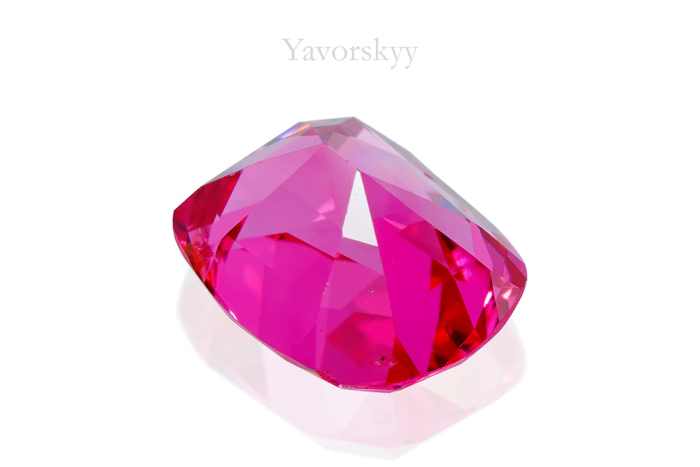 Bottom view image of a beautiful pink spinel 2.18 cts