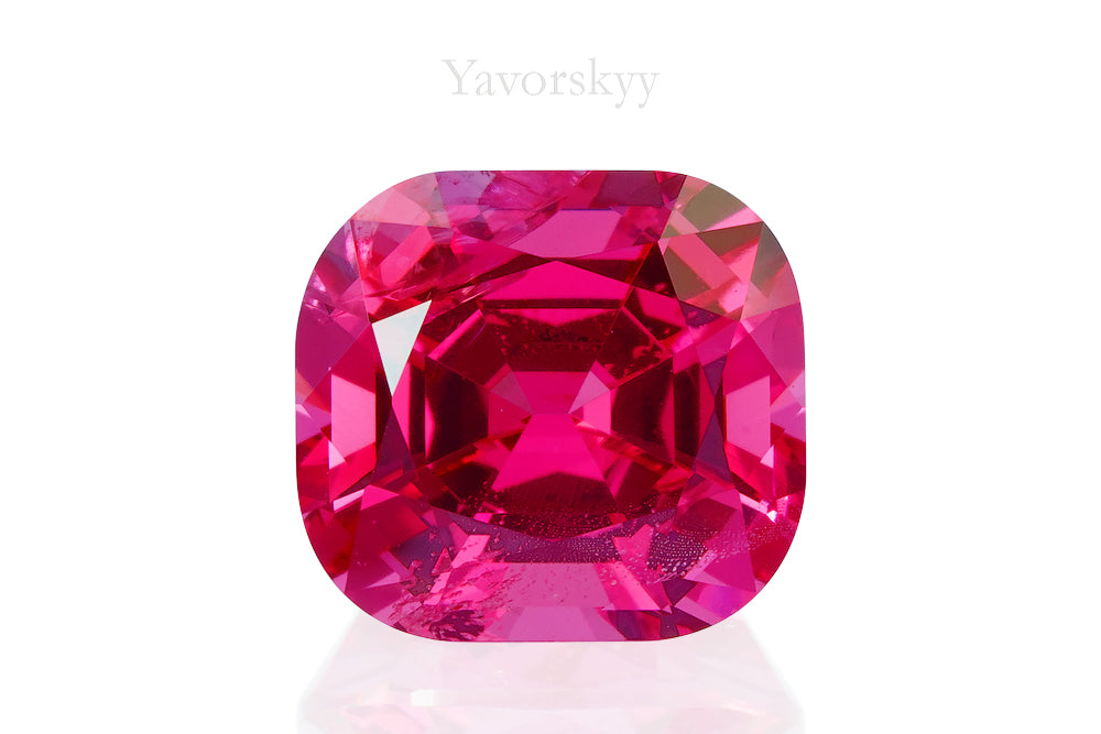 A front view picture of red spinel 2.27 carats