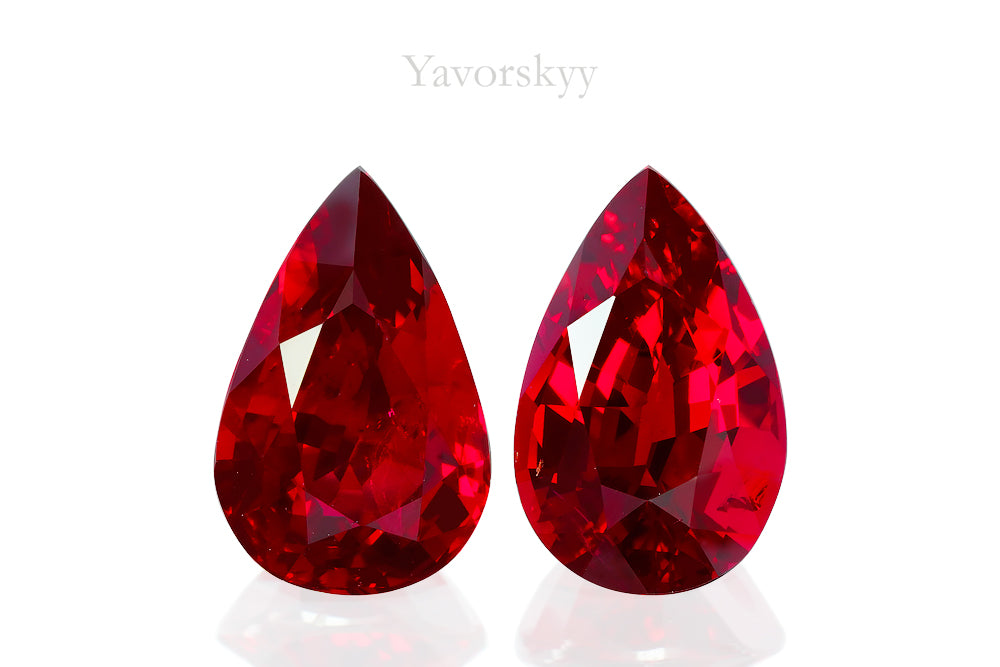 Pigeon's Blood Ruby NH 3.43 cts / 2 pcs