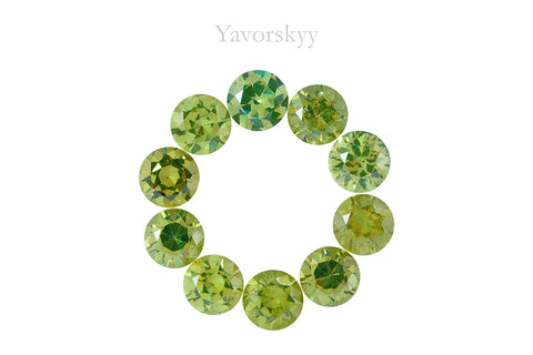 Demantoid 4.21 cts / 10 pcs