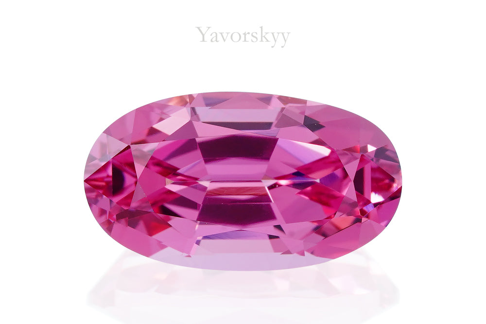 A top view picture of pink spinel 4.54 carats