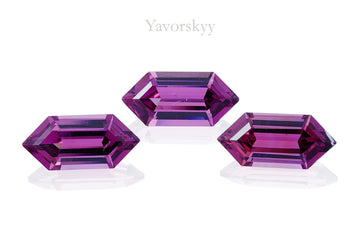 Rhodolite 4.89 cts / 3 pcs