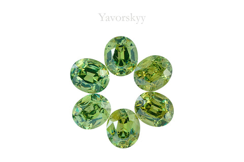Demantoid 5.15 cts / 6 pcs