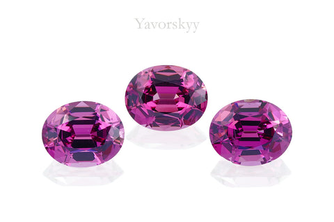 Rhodolite 5.30 cts / 3 pcs