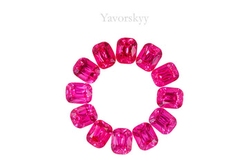 Pinkish-red Spinel 5.41 ct / 12 pcs