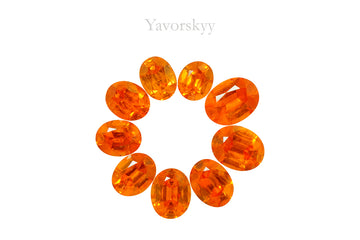Mandarin Garnet 5.56 cts / 9 pcs