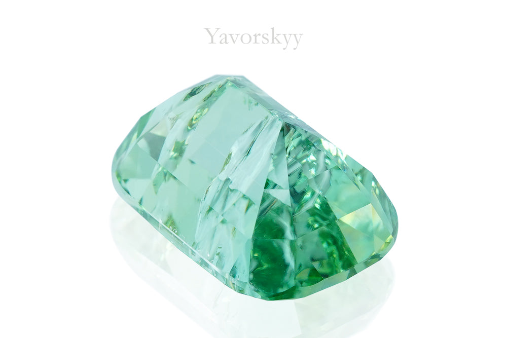 Photo of bottom view of green tourmaline 6.04 carats