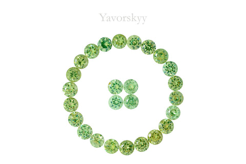 Demantoid 6.05 cts / 26 pcs