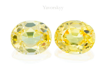 Yellow Sapphire Ceylon Unheated 6.31 cts / 2 pcs