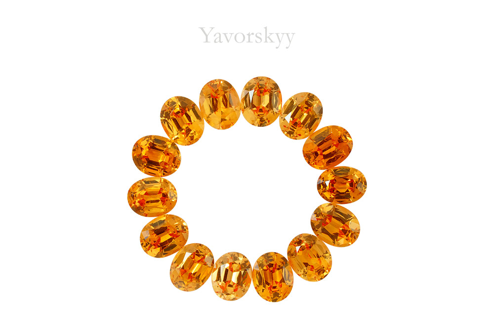Mandarin Garnet 6.53 cts / 14 pcs