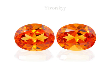 Mandarin Garnet 7.09 cts / 2 pcs