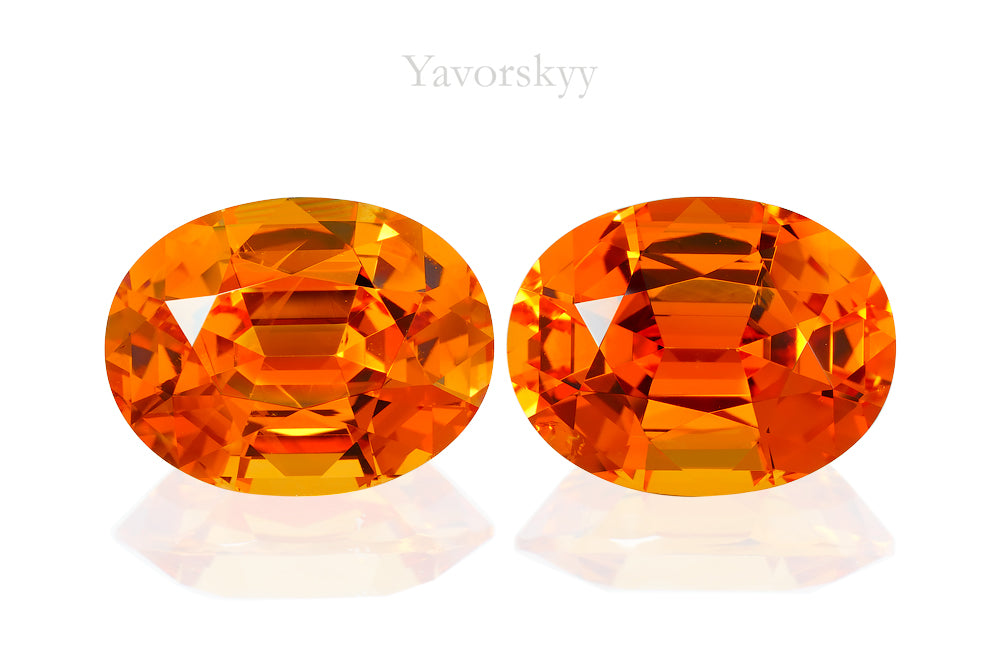 Mandarin Garnet 8.58 cts / 2 pcs