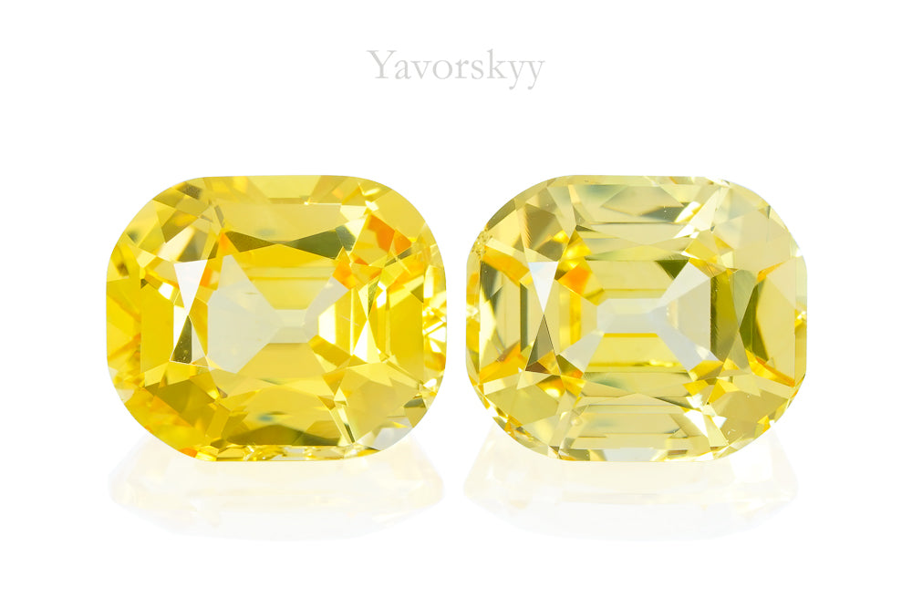 Yellow Sapphire No Heat 9.31 cts / 2 pcs