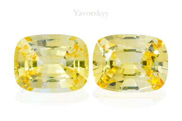 Yellow Sapphire No Heat 9.77 cts / 2 pcs
