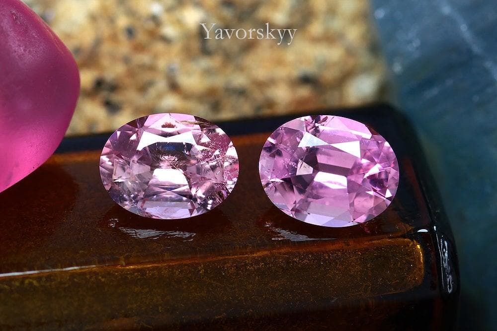 Matched pair pink tourmaline 1.37 cts image