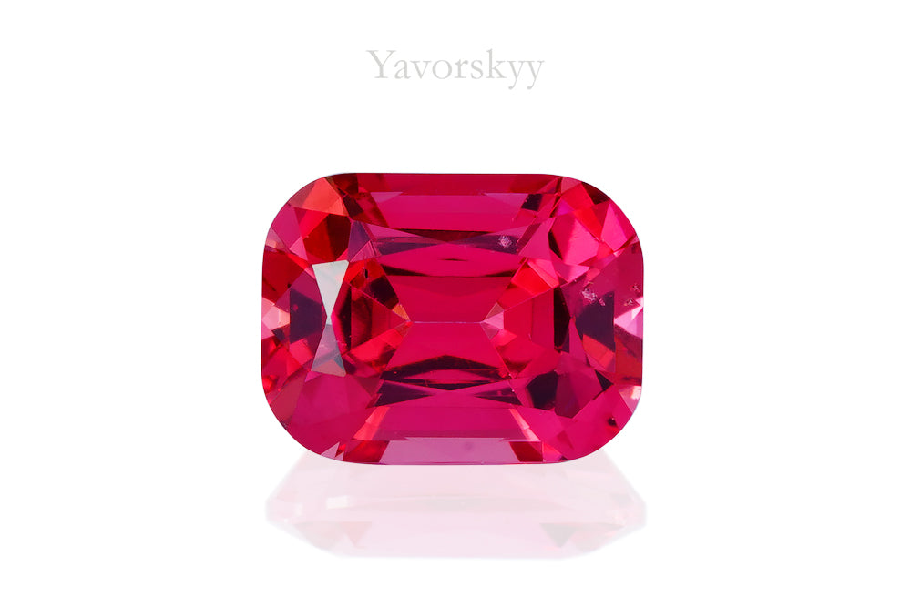 Photo of red color spinel 0.48 carat cushion shape