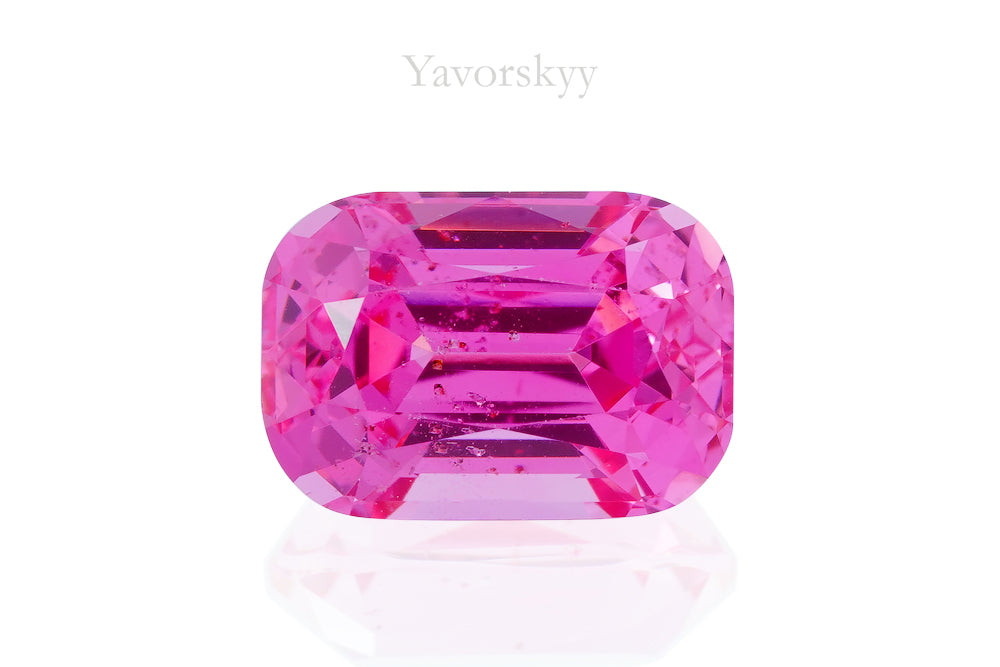 0.79 ct pink spinel cushion cut top view photo