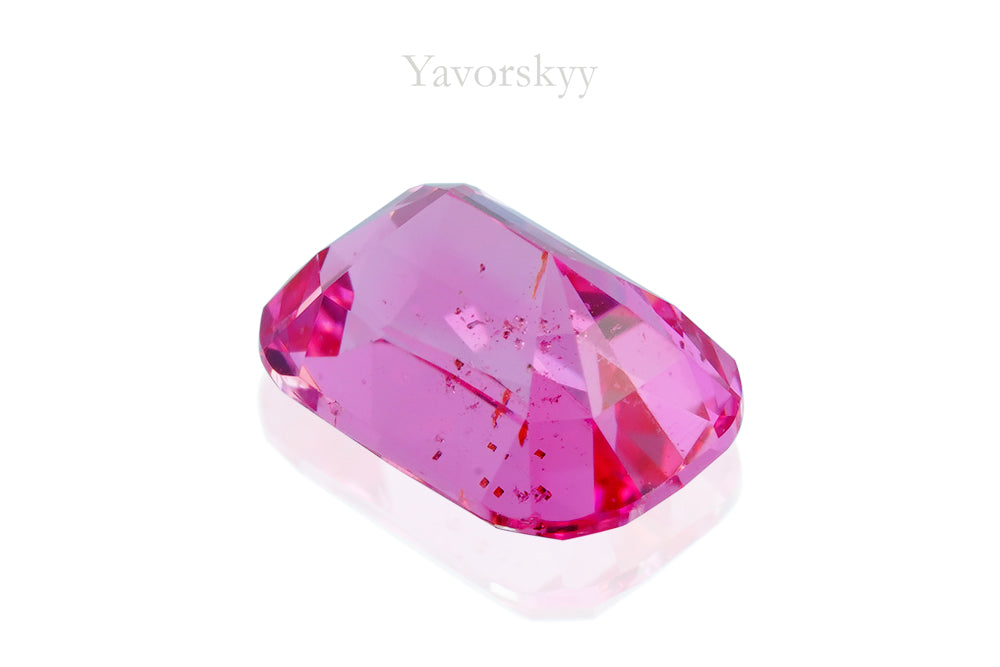 A picture of pink spinel 0.79 ct back side