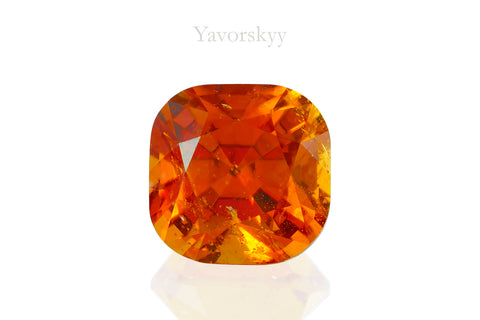 Cushion cut clinohumite 0.97 carats top view photo 