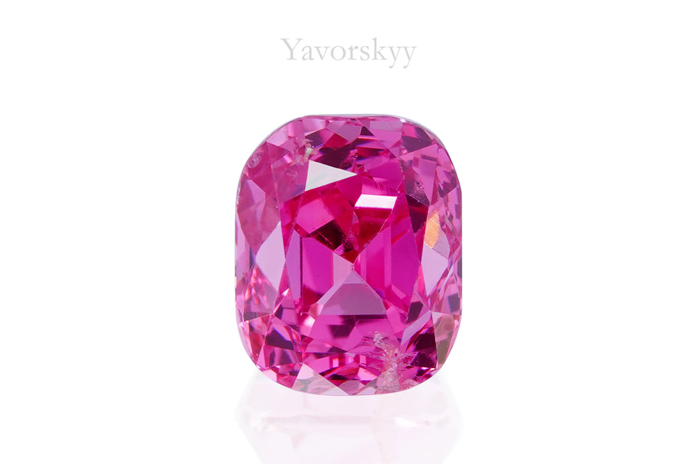 Pink color spinel cushion shape 1.04 ct front view image