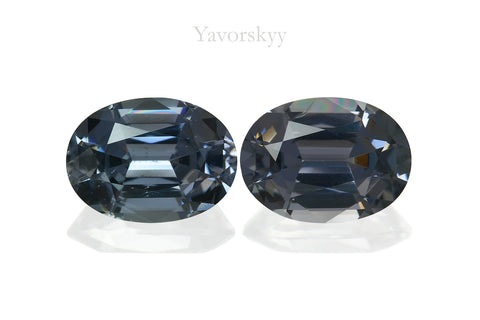 Grey Spinel 1.84 ct / 2 pcs