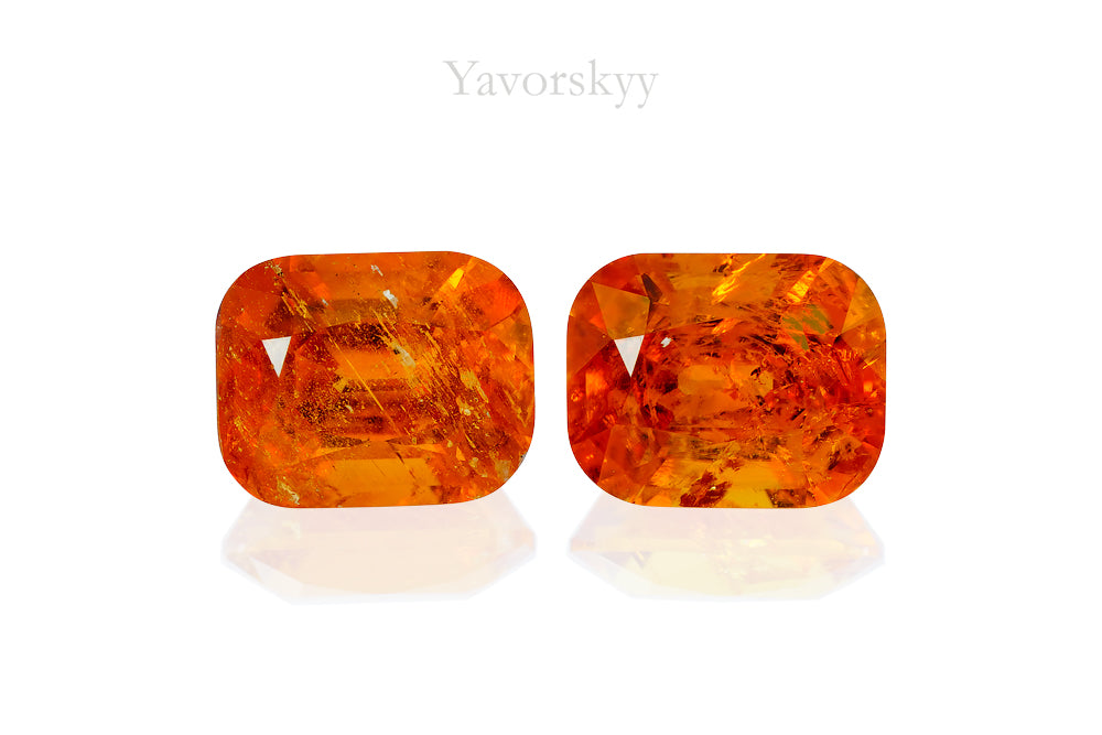Matched pair clinohumite cushion 1.96 carats front view image