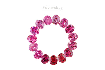 Pink Spinel 10.51 ct / 15 pcs