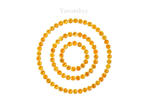 Mandarin Garnet 2.69 cts / 116 pcs