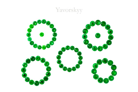 Tsavorite 3.11 cts / 76 pcs