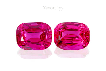 Pinkish-Red Spinel Burma 3.45 cts / 2 pcs
