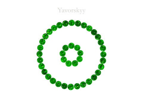Diopside 3.49 cts / 41 pcs