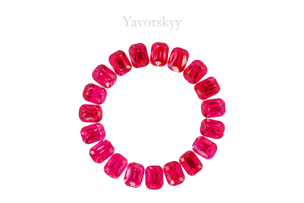 Red Spinel 4.87 cts / 19 pcs