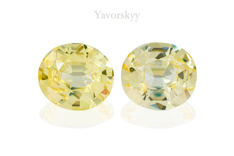 Yellow Sapphire No Heat 9.77 cts / 2 pcs