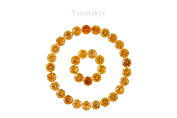 Mandarin Garnet 7.47 cts / 34 pcs