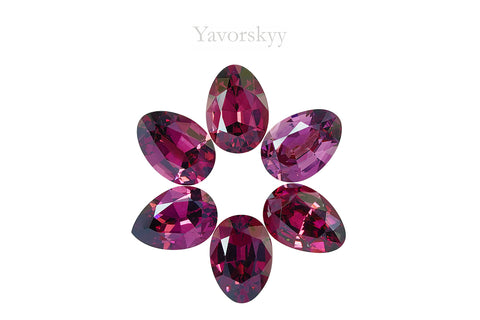 Rhodolite Garnet 8.90 cts / 6 pcs