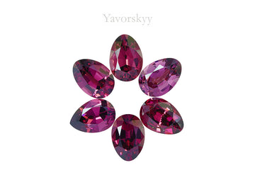 Rhodolite Garnet 8.90 cts / 6 pcs