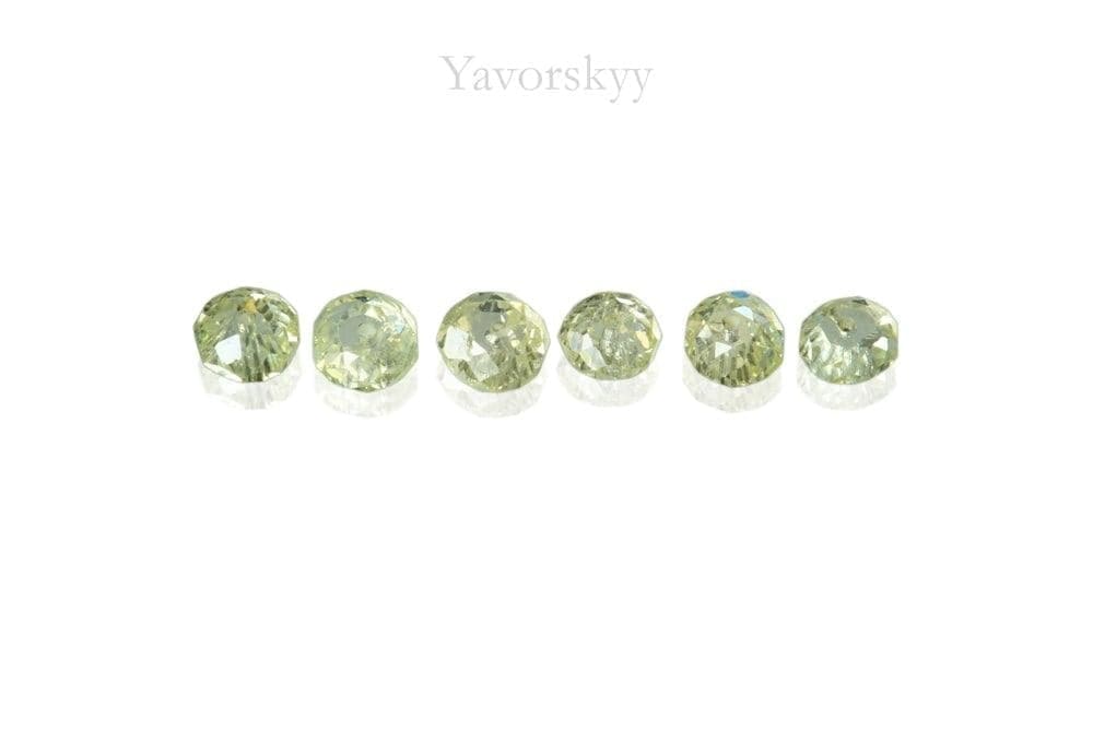 Round cut yellow diamond 0.52 ct top view picture